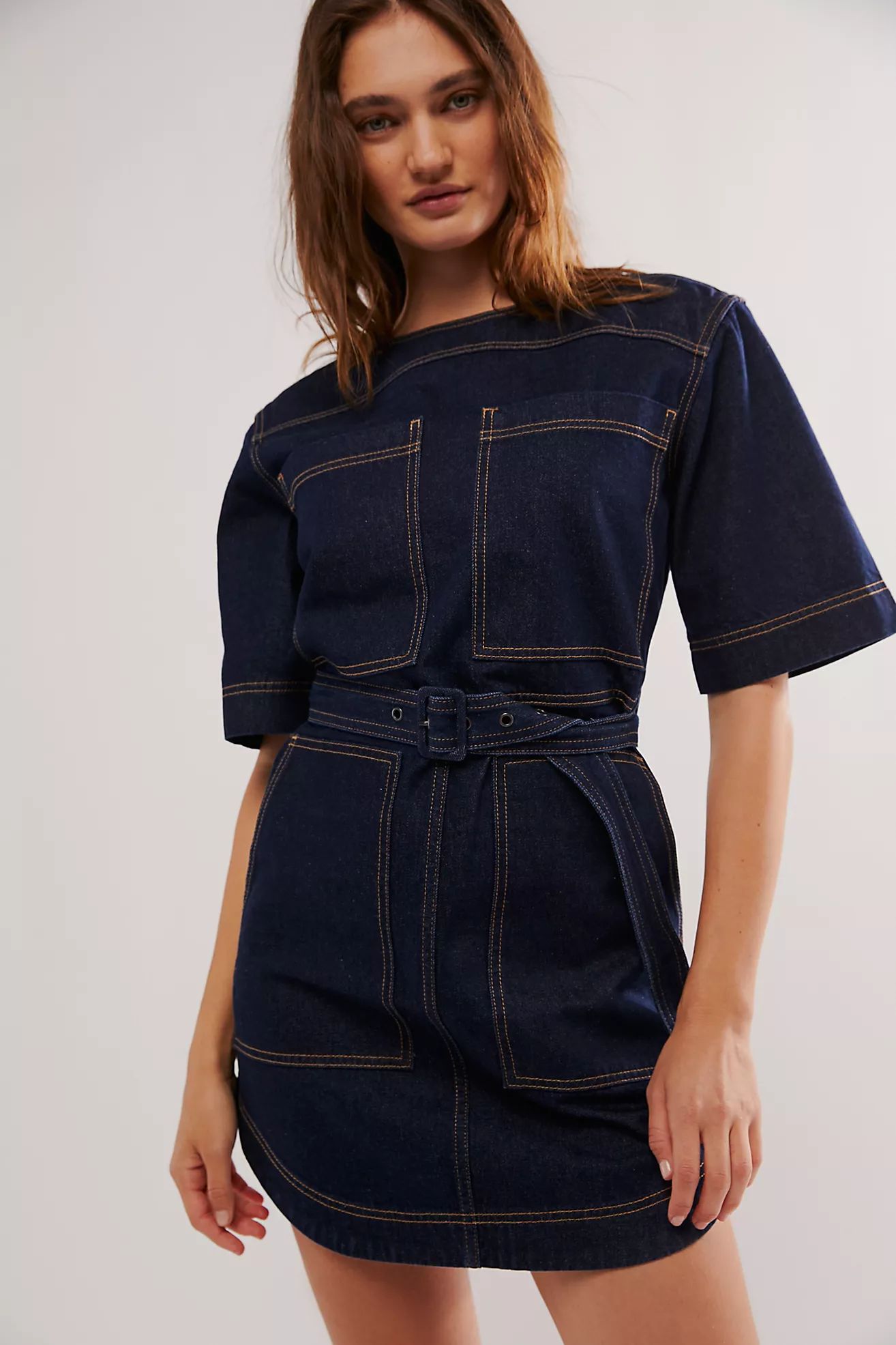 Shona Joy Rita Patch Pocket Mini Dress | Free People (Global - UK&FR Excluded)