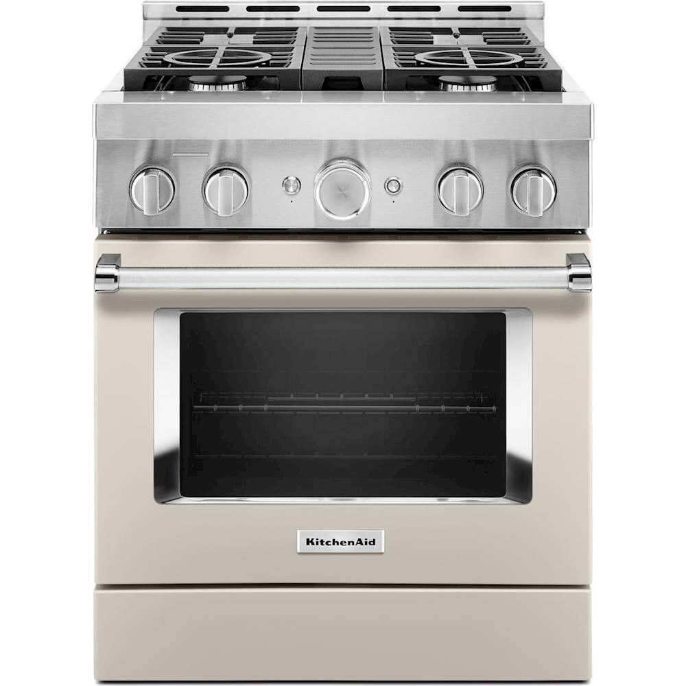 KitchenAid Commercial-Style 4.1 Cu. Ft. Slide-In Gas True Convection Range with Self-Cleaning Mil... | Best Buy U.S.