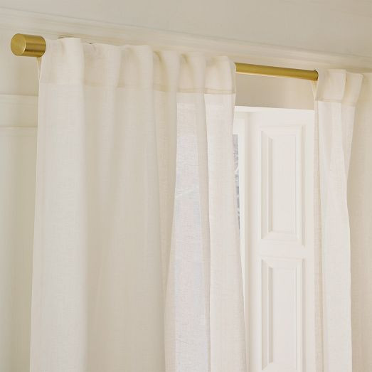 Sheer European Flax Linen Curtain | West Elm (US)