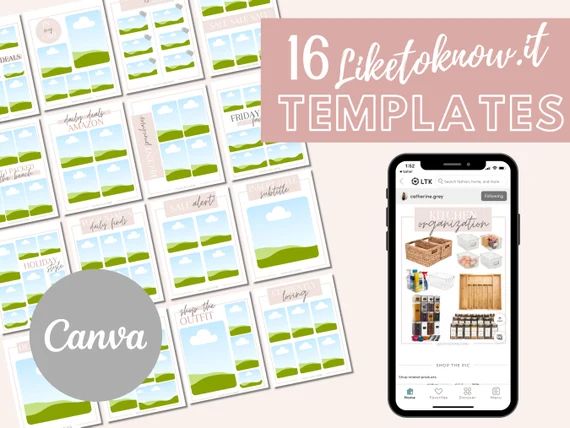 16 LTK Canva Templates for Bloggers & Influencers | Fully Customizable LiketoKnow.it Collage Temp... | Etsy (CAD)