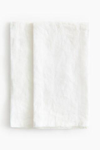 H & M - 2-Pack Linen Napkins - White | H&M (US + CA)