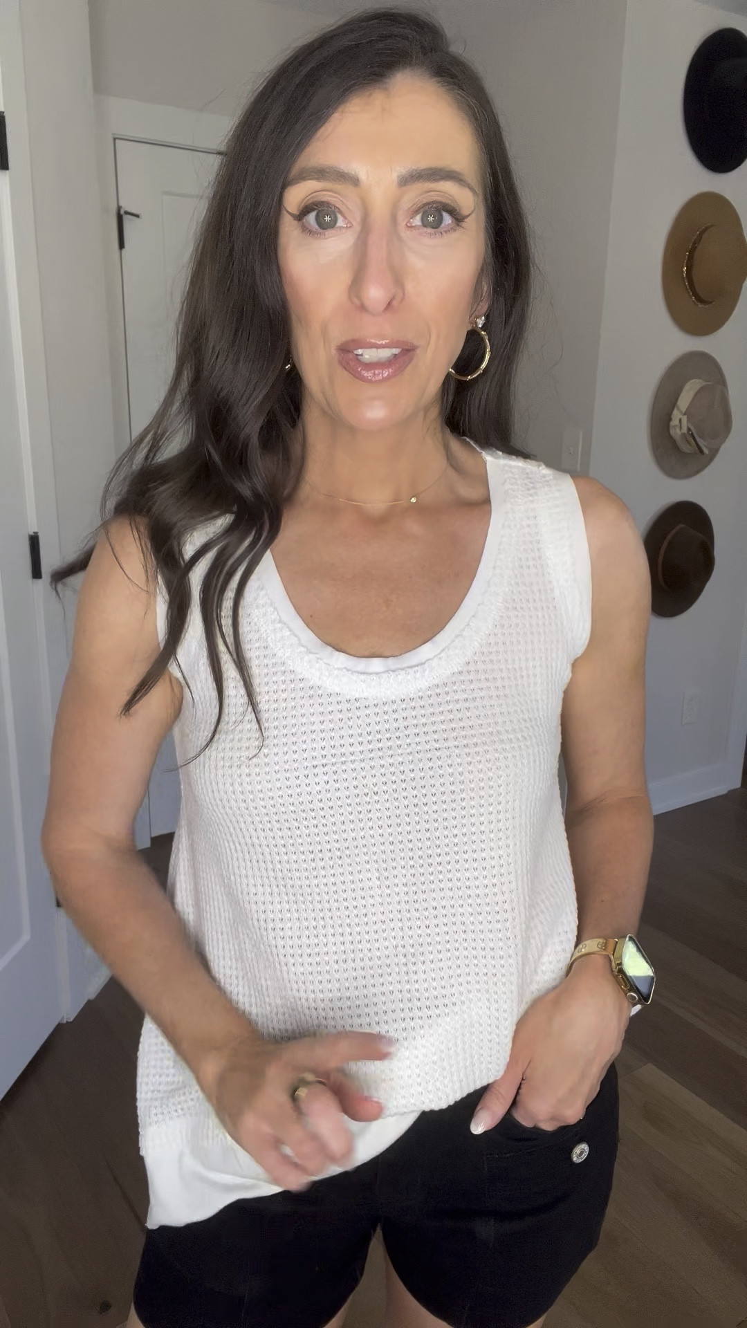 Found the cutest mixed medium waffle netr oversized split him tank top. Would be great as I stand alone or size up to be used as a swim cover-up. 

￼

#LTKSwim #LTKSeasonal #LTKSaleAlert