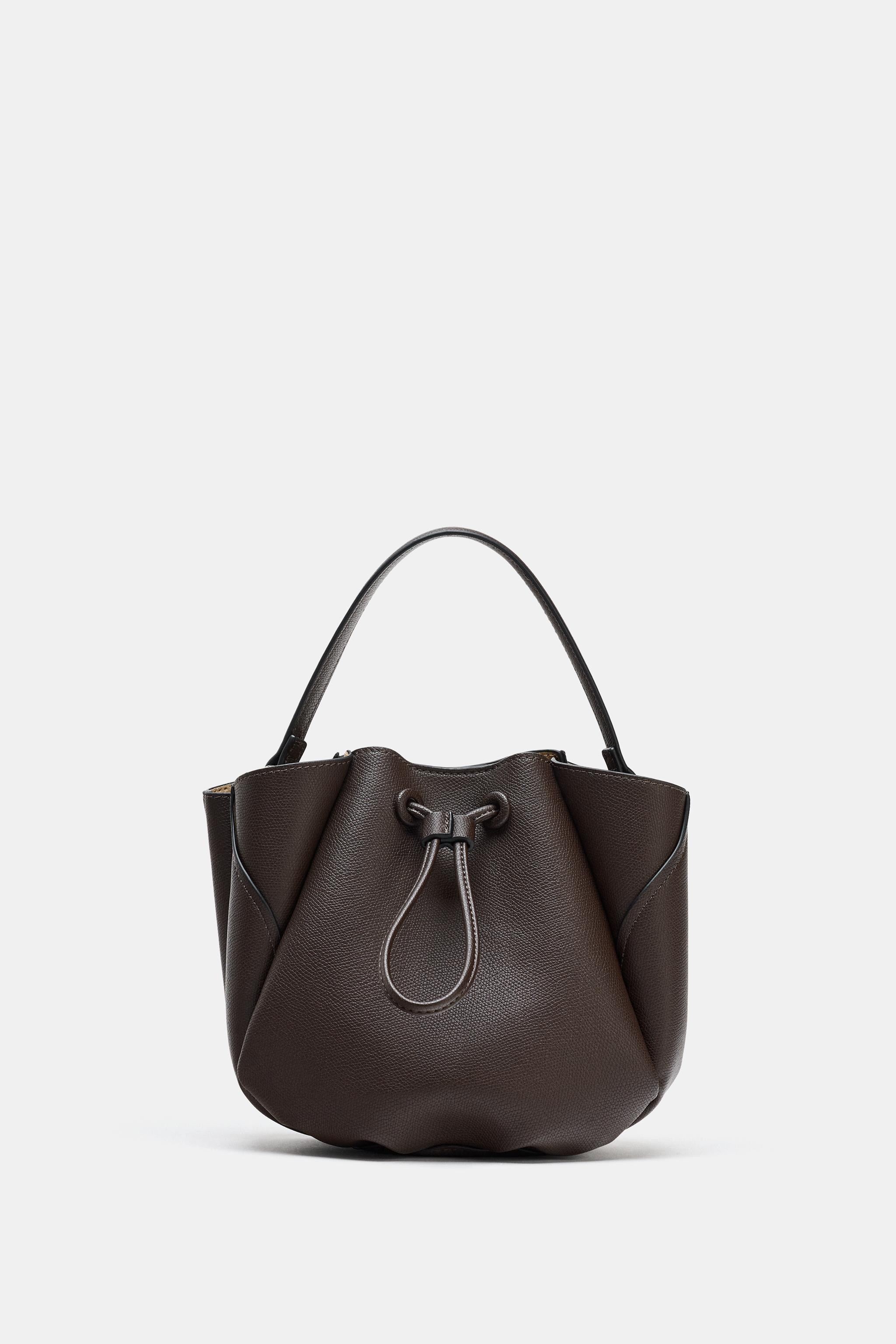 STITCHED MINI BUCKET BAG | Zara US