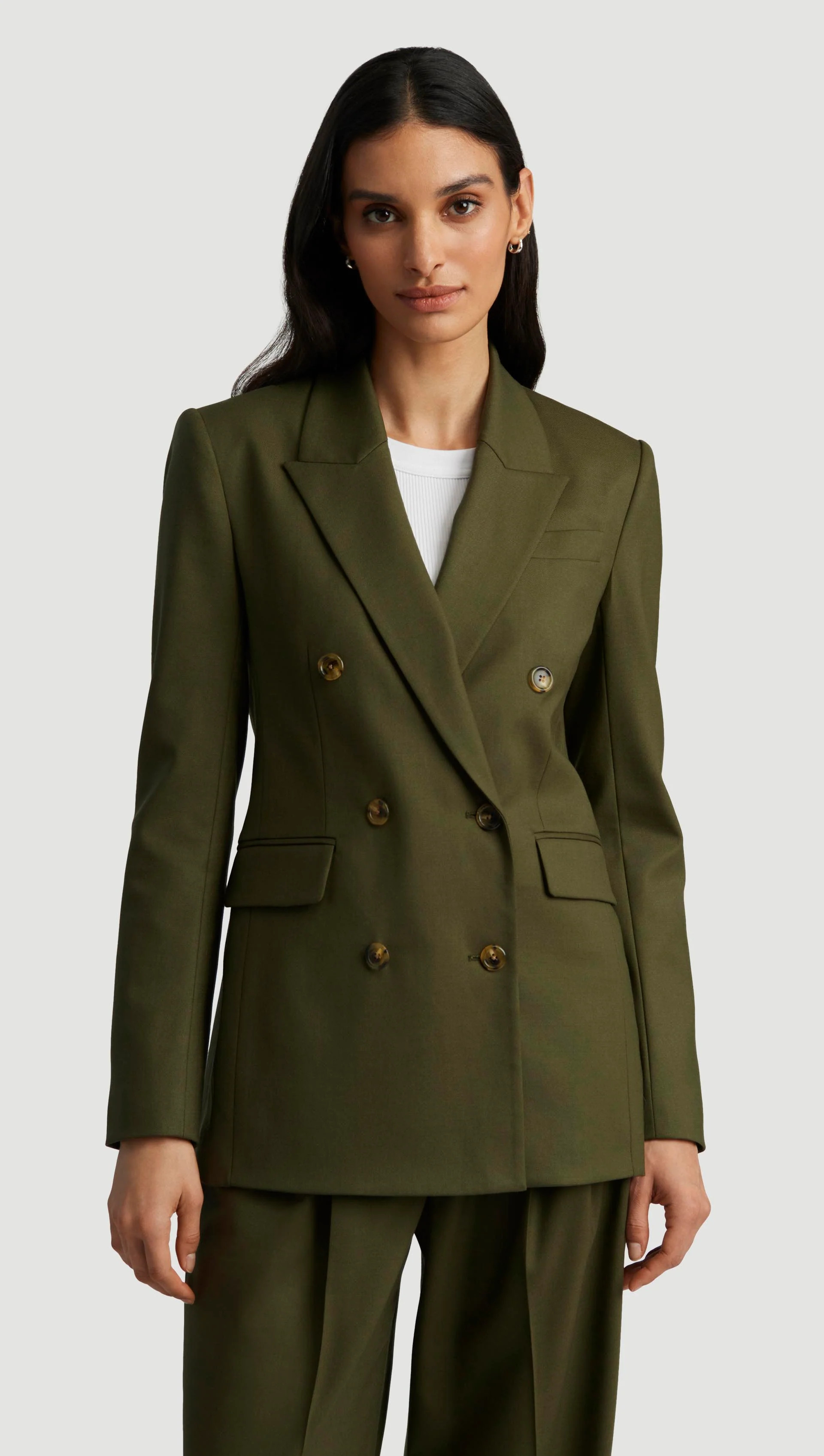 Double-Breasted Blazer in Seasonless Wool | Women's Blazers | Argent | Argent