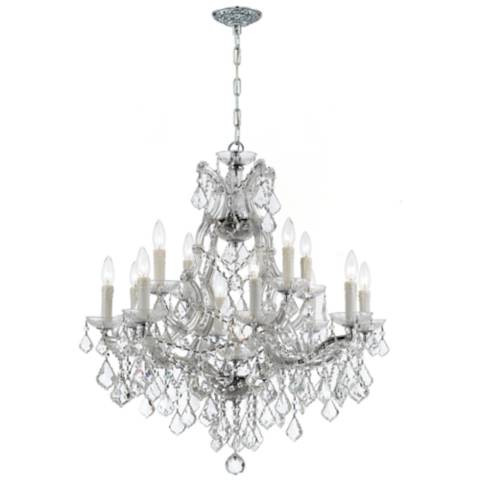 Maria Theresa 29"W Chrome and Crystal 13-Light Chandelier | Lamps Plus