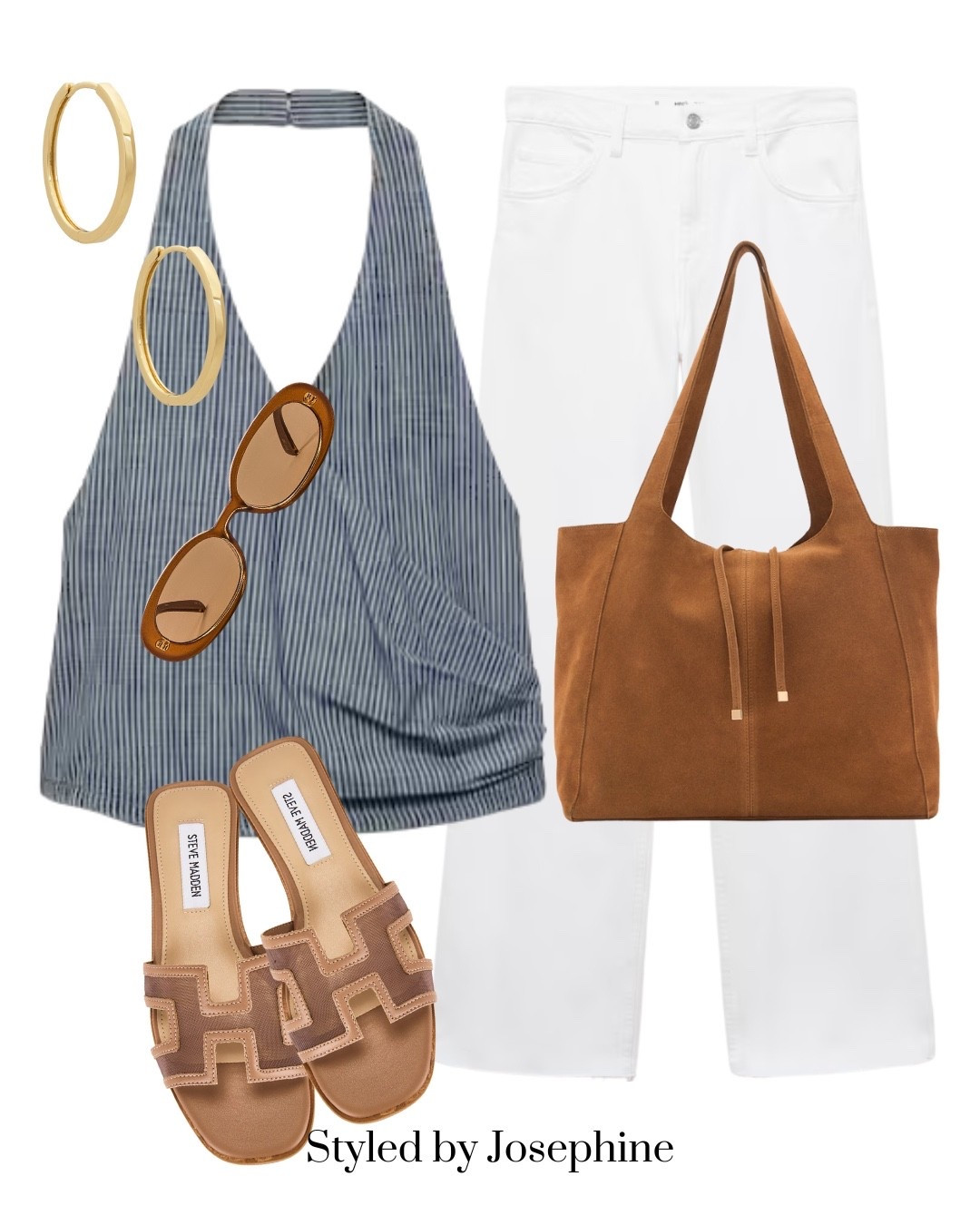 Easy, effortless, and chic! This striped halter and white denim combo is perfect for a polished daytime look. I love how the tan tote and slides pull it all together with those warm summer tones.

Tags: SummerStyle OOTD CasualChic WhiteDenim StripedTop EffortlessStyle EverydayOutfit TanAccessories NeutralStyle LTKFinds LTKStyle LTKUnder100

#LTKWorkwear #LTKTravel #LTKStyleTip