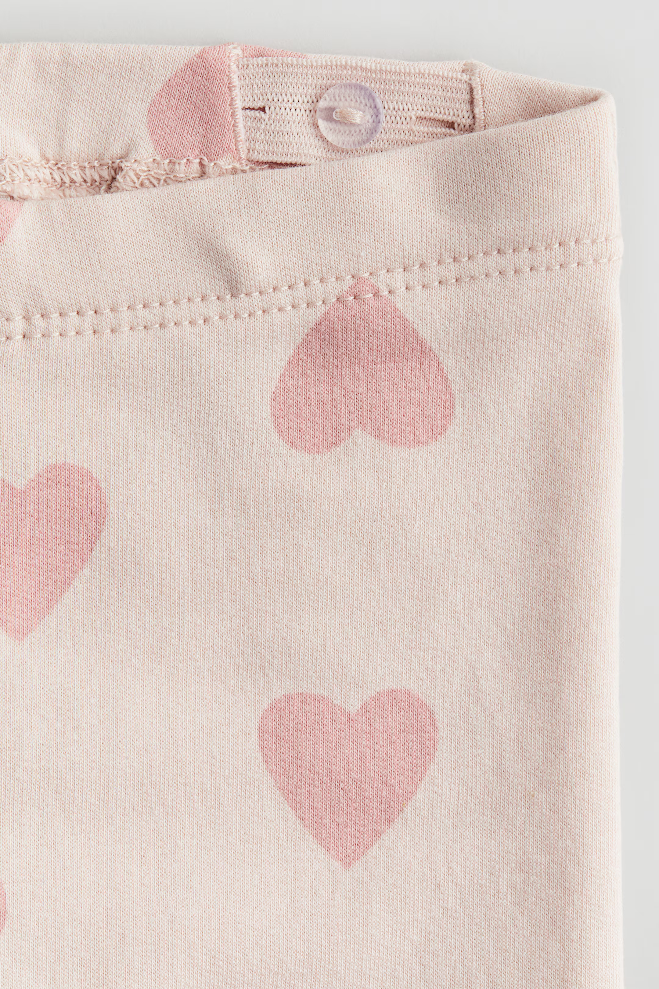 Cotton Leggings - Light pink/hearts - Kids | H&M US | H&M (US + CA)
