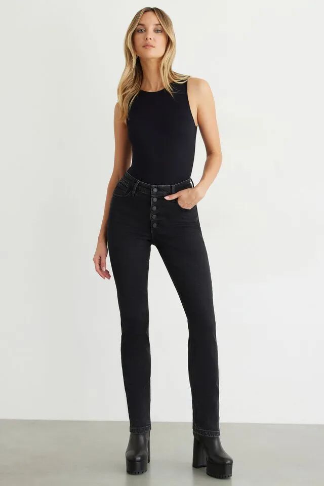 Kate High Waist Button Front Jeans curated on LTK