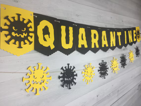 Quarantine Banner - Quarantine Birthday - Birthday in Quarantine - Quarantine Party - Virus Banne... | Etsy (US)
