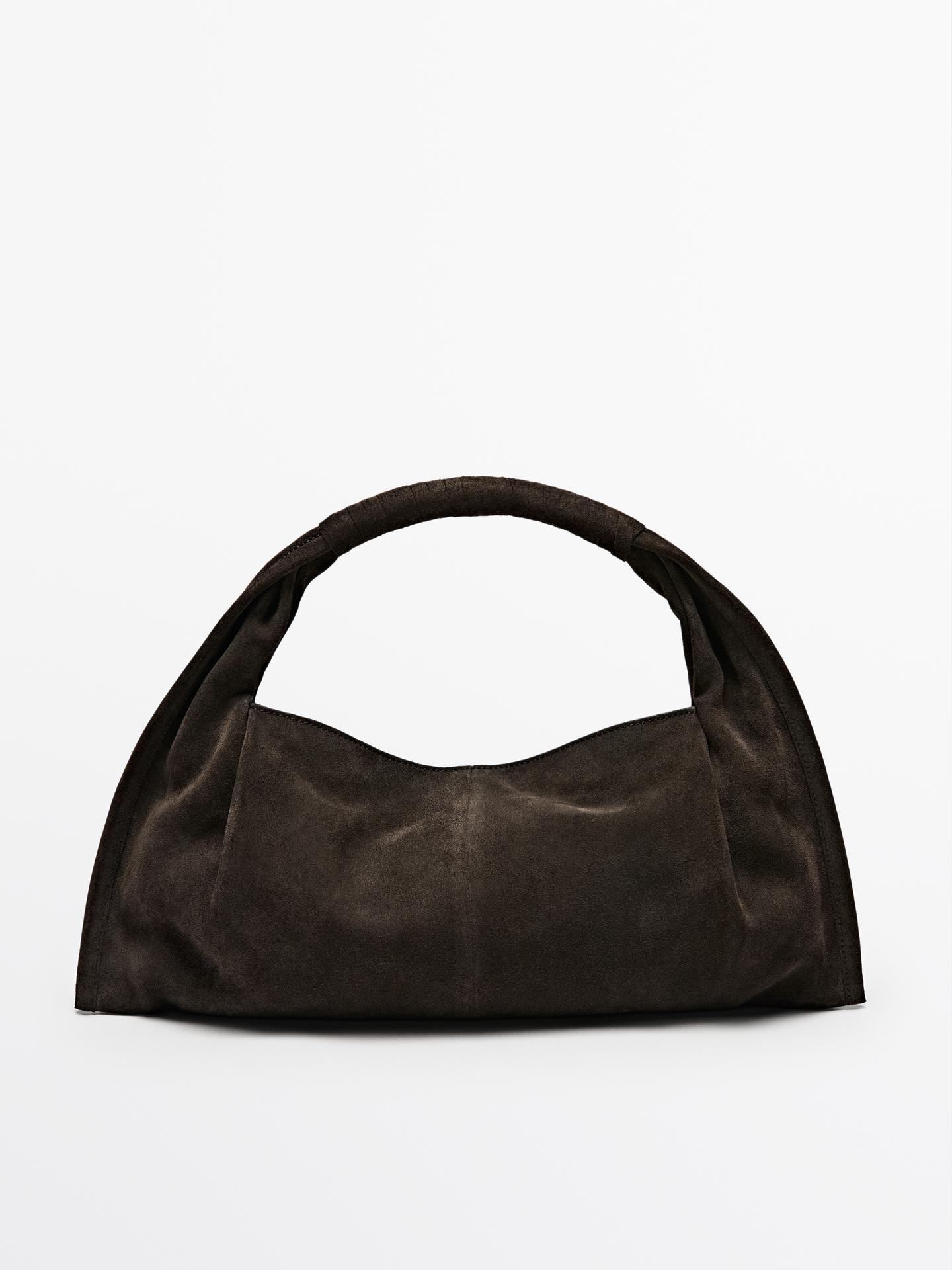 Split leather handbag | Massimo Dutti UK