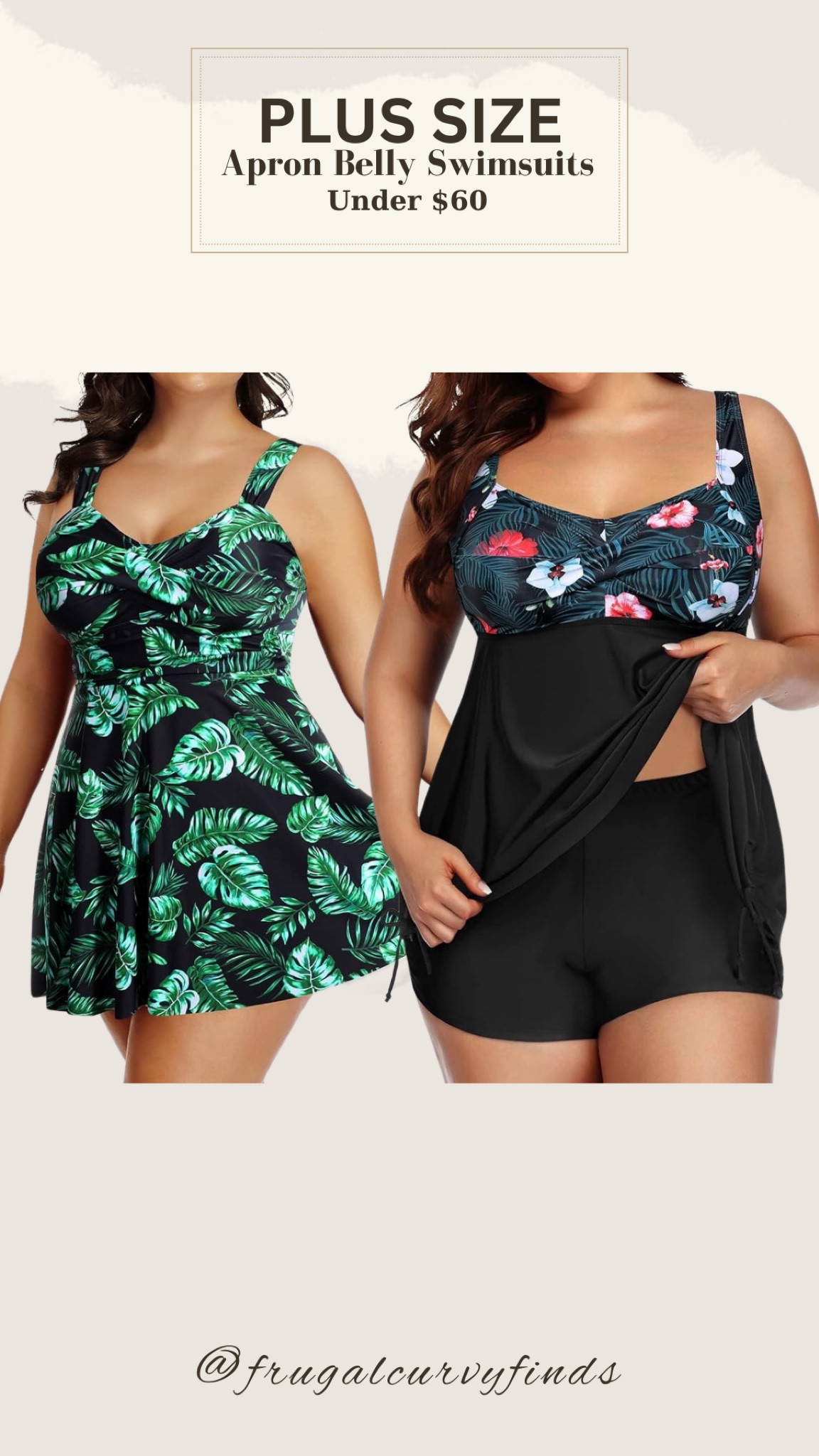 Plus size swimsuits that help cover the belly area with those with an apron belly. All swimsuits under $60 

#LTKfindsunder100 #LTKswim #LTKplussize
