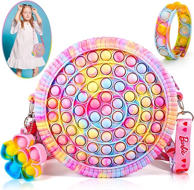 ProCover Pop Purse Fidget It Toys, Popper Fidget Shoulder Bag Bracelet Push Bubble Toy for Girls ... | Amazon (US)