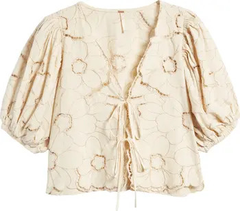 June Embroidered Crop Top | Nordstrom