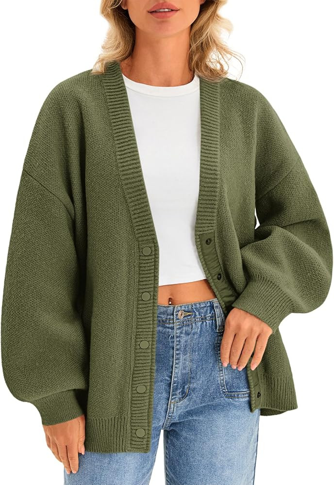 Cicy Bell Womens Oversized Chunky Cardigan Sweaters Trendy Button Down Knit Sweater 2025 Fall Win... | Amazon (US)