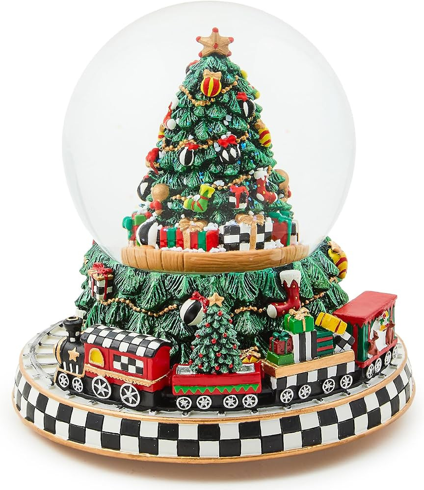 MACKENZIE-CHILDS Christmas Snow Globe and Music Box, Unique Musical Snow Globe Christmas Decorati... | Amazon (US)