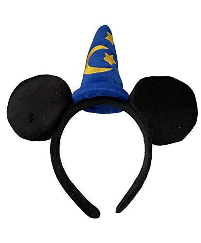 CLGIFT Wizard Sorcerer Mickey Ears, Iridescent and Classic Minnie Ears - Pick Your Color: Silver, Gold, Blue, Rainbow Sparkle, or Red Sequin (Boy Sorcerer) | Amazon (US)