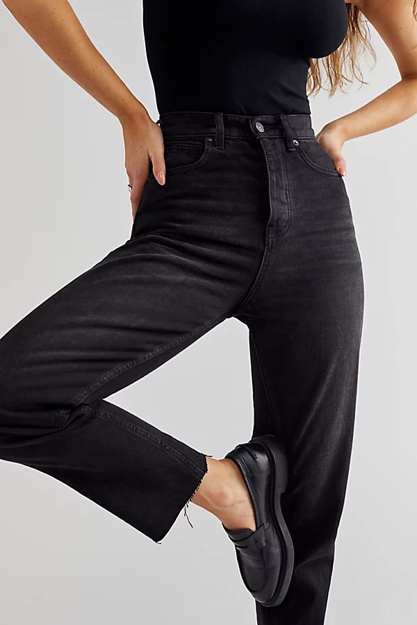 CRVY Georgine Mom Jeans by Free People, Obsidian, 26 CRVY | Free People (Global - UK&FR Excluded)