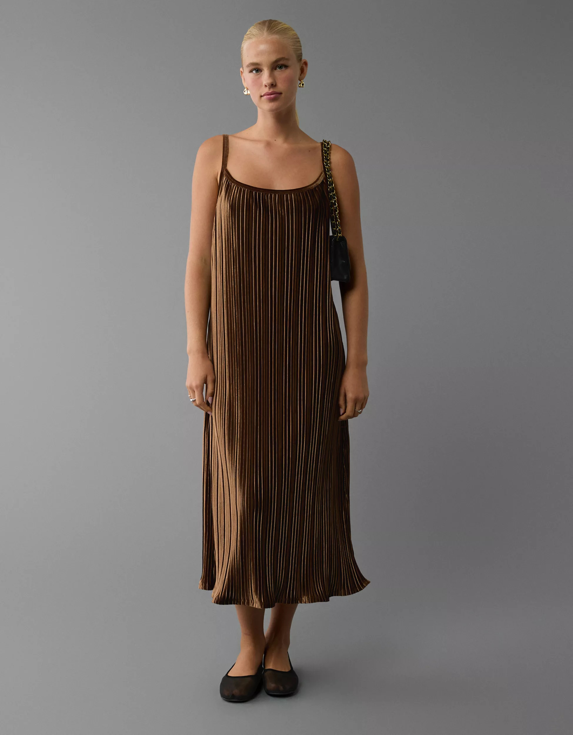 AE Velvet Midi Dress | American Eagle Outfitters (US & CA)