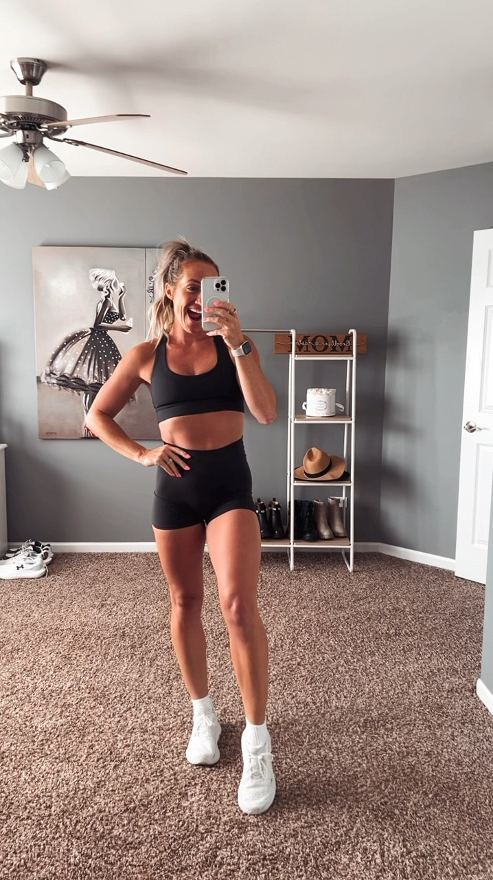 New workout set from vitality! Matching set, gym fit, sports bra, Racerback tank, Racerback sports bra, biker shorts, activewear, affordable workout outfit, affordable activewear

#LTKFindsUnder50 #LTKFitness #LTKActive