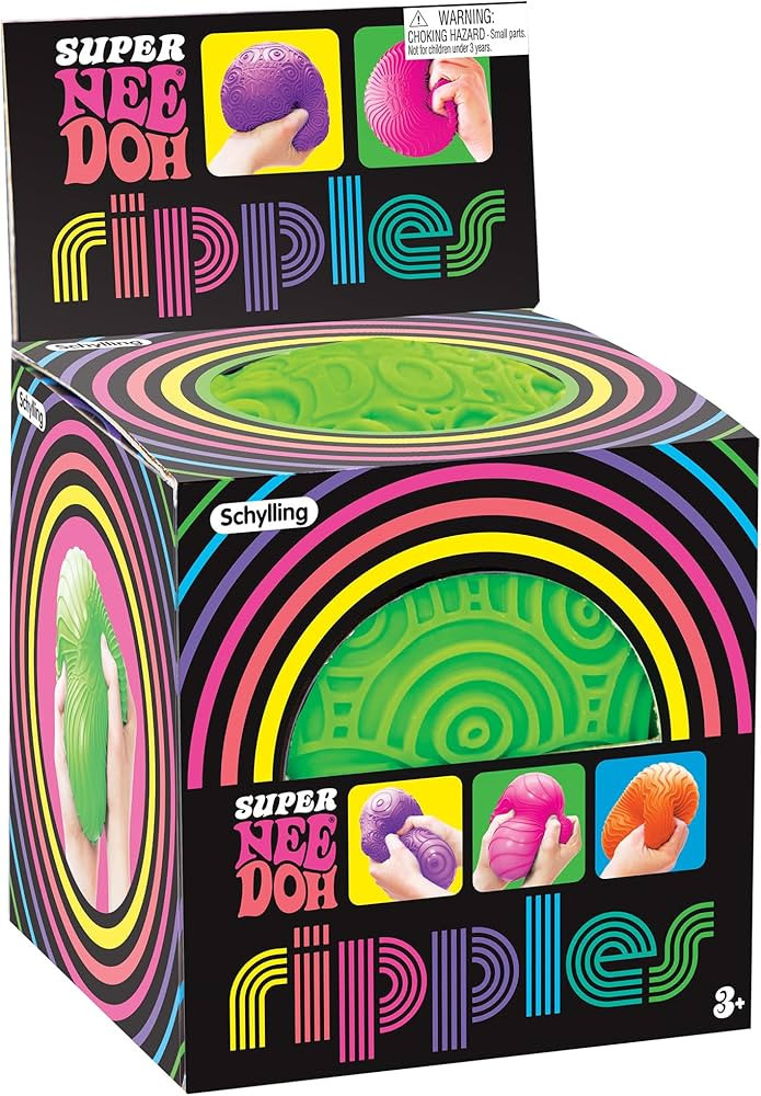 Schylling: Ripples Super NeeDoh - Surprise Style! (1) 4.25" Toy in Assorted Neon Colors & Texture... | Amazon (US)