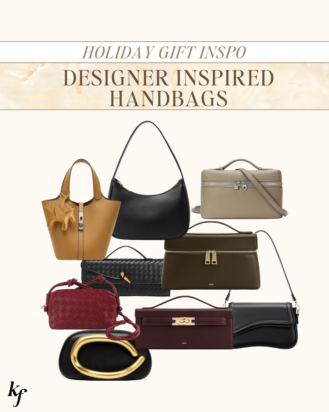 DESIGNER INSPIRED BAGS FOR THE HOLIDAY SEASON! perfect for styling or gifting! 

 #LTKGiftGuide #LTKHoliday #LTKHome