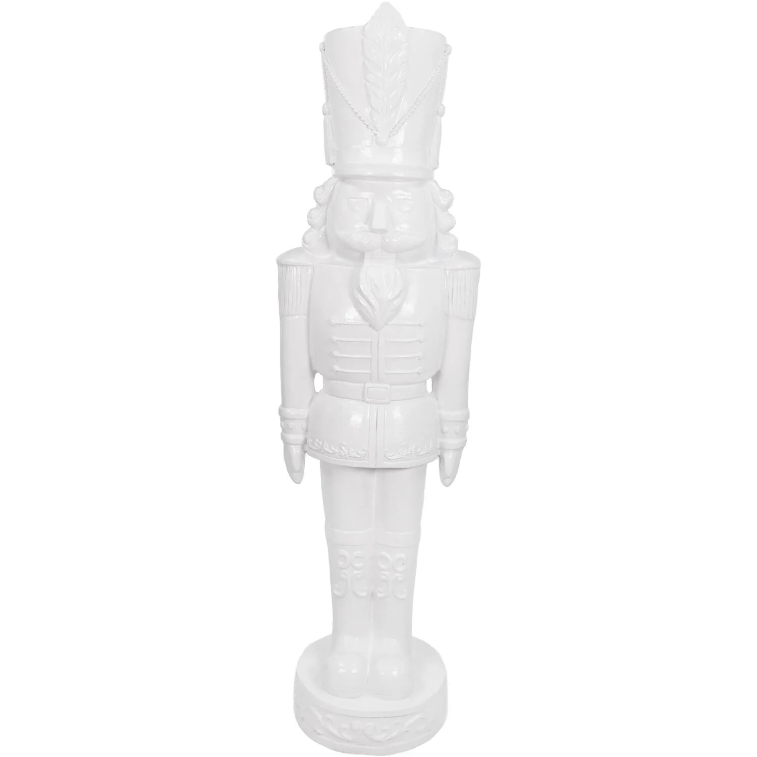 Fraser Hill Farm Holiday Nutcracker Soldier Figurine, 4 ft, Glossy White, FFRS048-1SOL-WHT | Walmart (US)