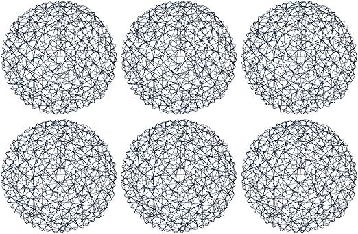 DII Woven Paper Tabletop Collection Holiday or Event Decor, Reversible Round Placemat Set, 15" Di... | Amazon (US)