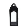 Better Homes & Gardens 14" Decorative Black Metal Pillar Candle Holder Lantern, Small | Walmart (US)