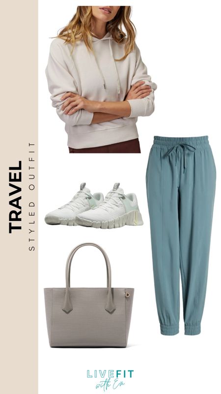 Jet-set in style and comfort! This travel-ready outfit features a cozy yet chic cream hoodie paired with light and airy joggers, perfect for staying comfy on the go. The sleek sneakers are a practical choice for navigating through airports, while the structured tote adds a touch of sophistication to your travel ensemble. Whether you're headed to Miami or the next city on your list, this look has you covered. Bon voyage! #TravelInStyle #AirportLook #ComfortMeetsChic #Jetsetter #MiamiBound #LiveFitWithEm

#LTKtravel #LTKstyletip #LTKfindsunder100