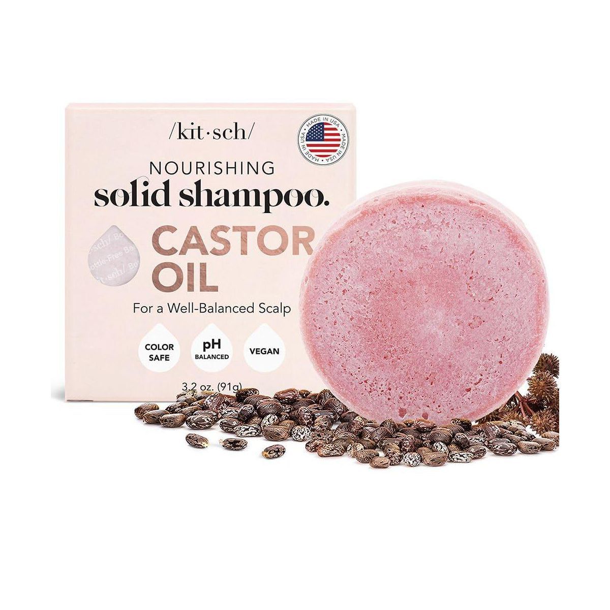 Kitsch Castor Oil Nourishing Shampoo Bar | Target