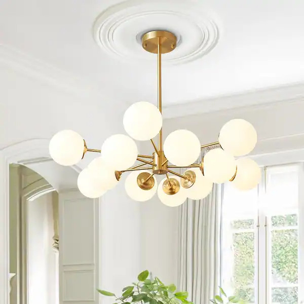 Mid-century Modern 12-light Glass Bubble Sputnik Chandelier | Bed Bath & Beyond