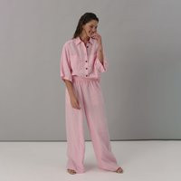 Pink Linen Two Piece Set Handmade Womens Loungewear | Etsy (US)