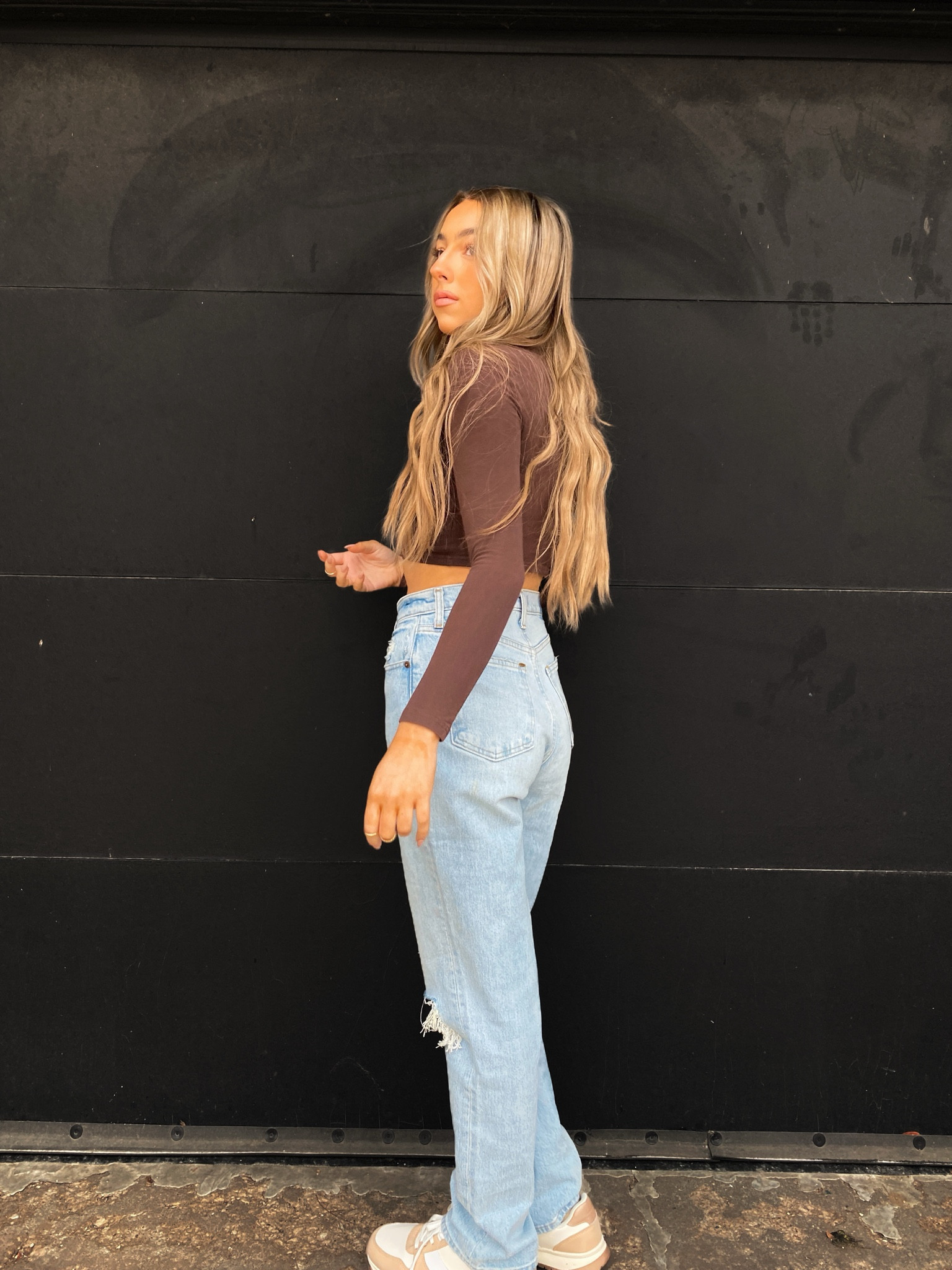 casual brown long sleeve from shein & blue jeans from abercrombie 

#LTKunder100 #LTKstyletip #LTKsalealert