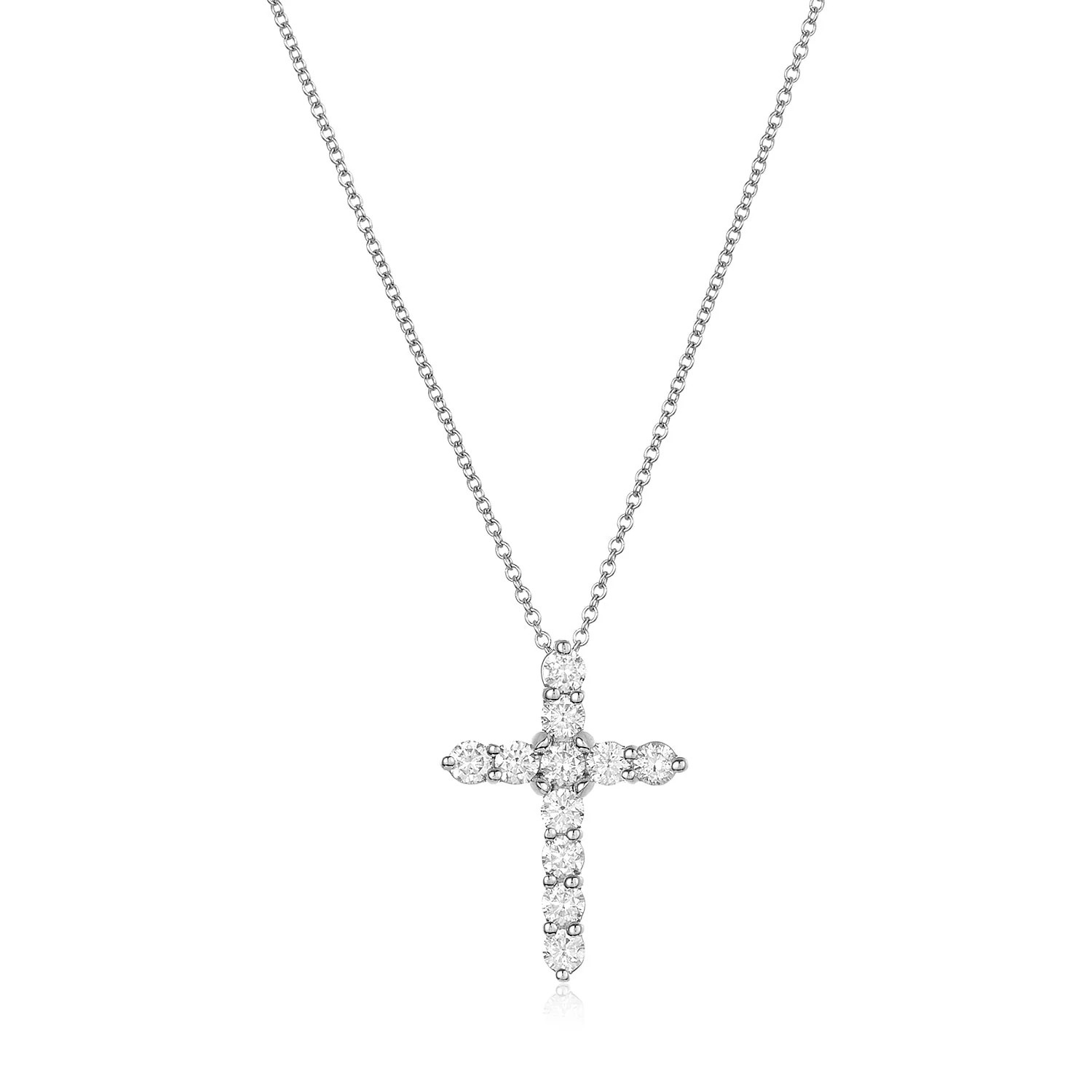 Diamond Cross Necklace | LINDSEY LEIGH JEWELRY