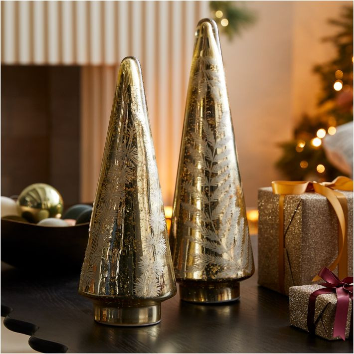 Light-Up Mercury Shadow Tabletop Trees | West Elm (US)