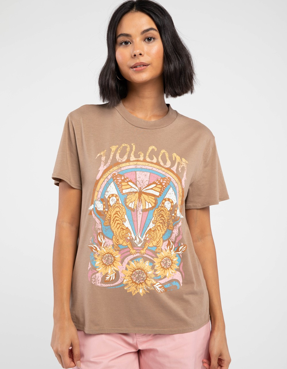 VOLCOM Static Bloom Womens Tee - BROWN | Tillys | Tillys