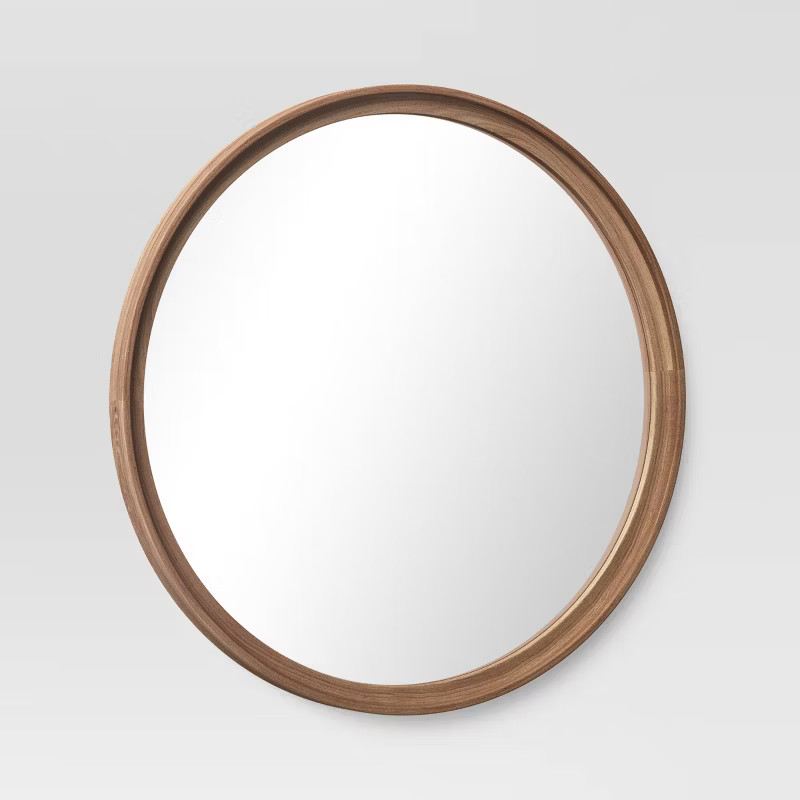 26" Classic Wood Round Mirror - Threshold™ | Target