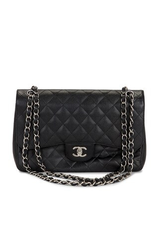 Chanel Caviar Classic Flap Bag in Black | FWRD 