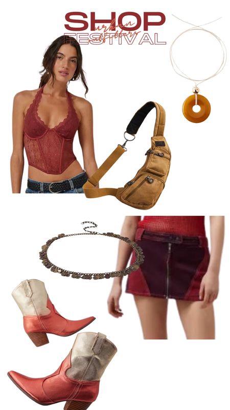 Urban outfitters, western outfit, country outfit, festival outfit, mini skirt, necklace, cowboy boots, chain belt, spring outfit 

#LTKFestival #LTKparties #LTKfindsunder100