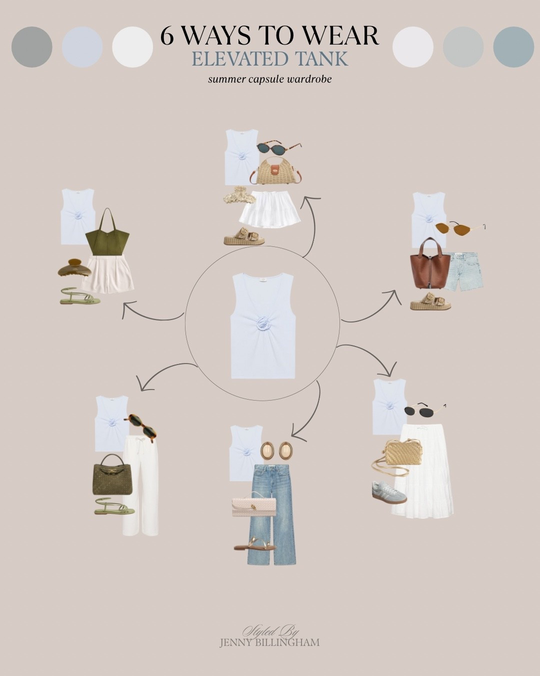 NEW SERIES ALERT: 6 ways to style. Today’s piece? The elevated tank. 

🧚Showing you just how versatile these summer capsule wardobe pieces are

1️⃣ piece, 6️⃣ totally unique looks. 

(All accessories are Amazon & can be found on my Amazon storefront) 

#LTKFindsUnder50 #LTKFindsUnder100 #LTKStyleTip