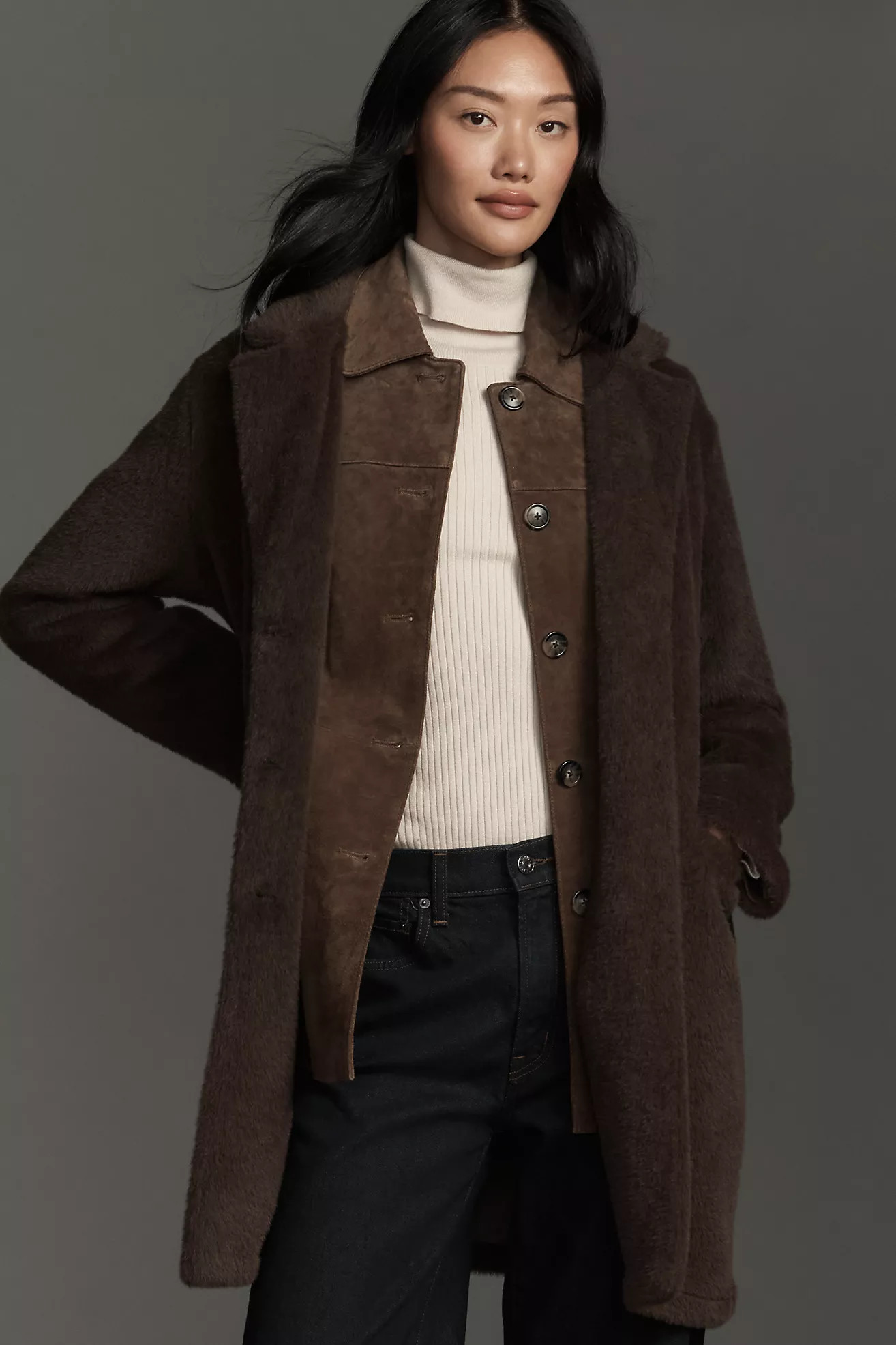 Sanctuary Hometown Fuzzy Knit Coat | Anthropologie (US)