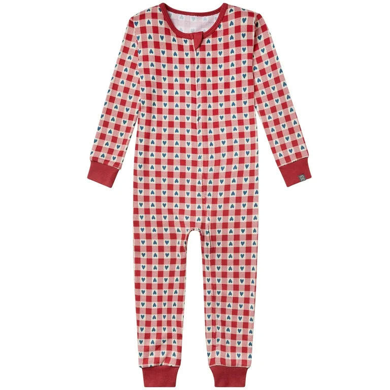 Modern Moments by Gerber Baby Neutral Valentine´s Day Super Soft One-Piece Pajama, Sizes 0/3 Mon... | Walmart (US)
