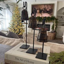 Hanging Vintage Metal Bell Set of 3 | Antique Farm House