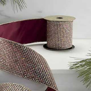 Taffeta Glitter Mesh Ribbon | Frontgate