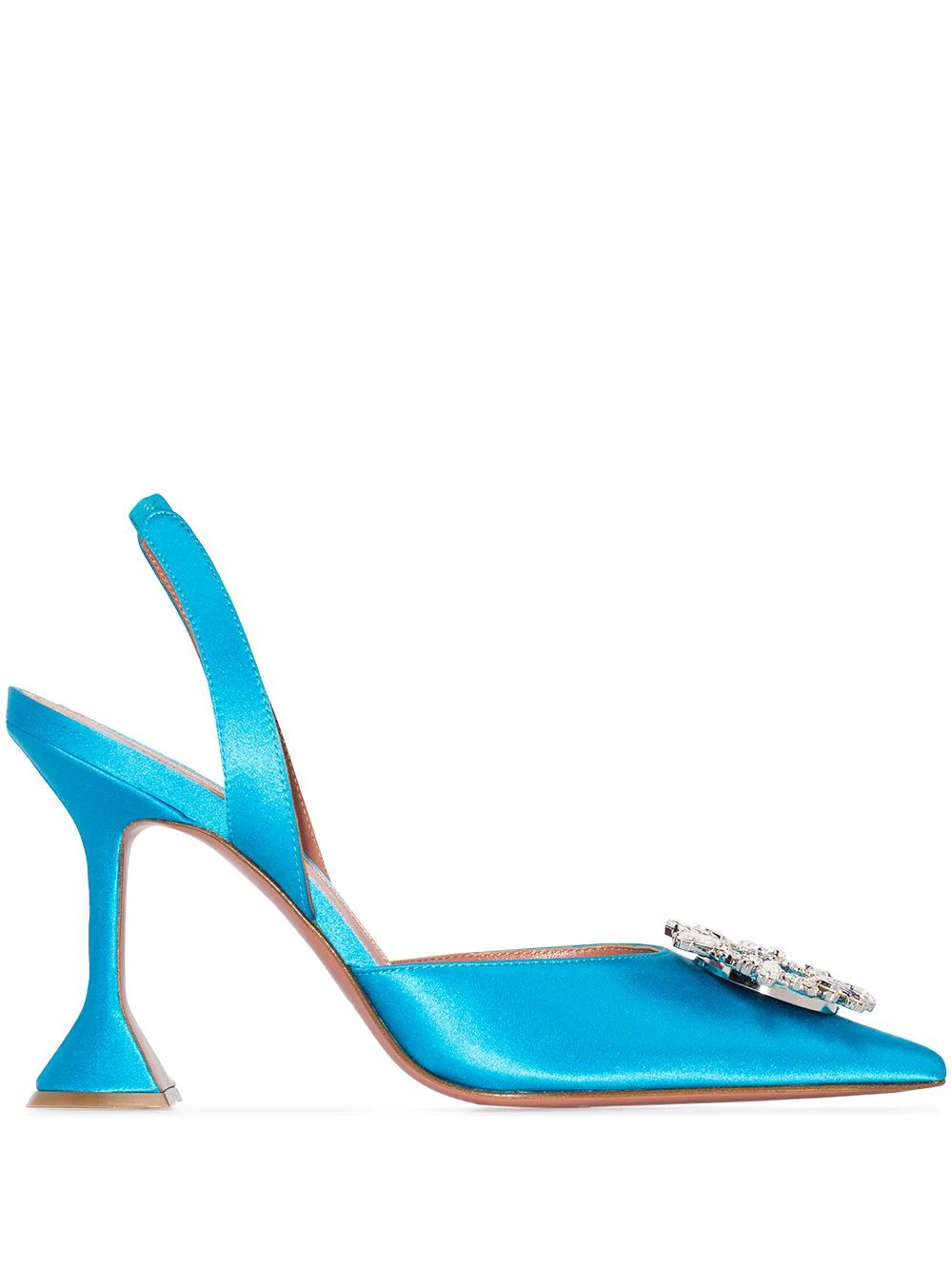 Amina Muaddi Begum 95mm Slingback Pumps - Farfetch | Farfetch Global