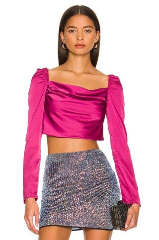 MORE TO COME Kaela Open Back Top in Magenta from Revolve.com | Revolve Clothing (Global)