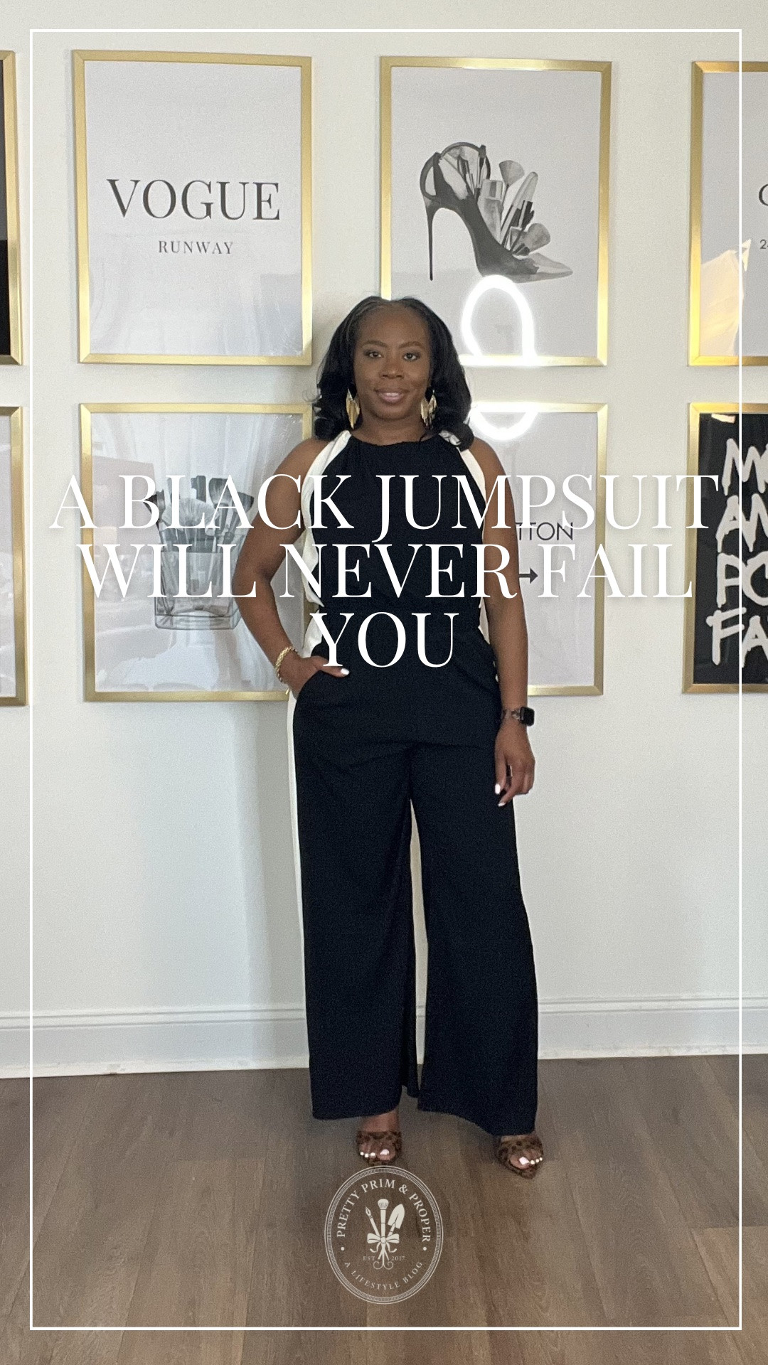 A black jumpsuit is one of those forever wardrobe staples that always looks polished with minimal effort. Styled this one with gold accessories and leopard heels for a chic elevated finish. 🖤✨

#LTKOver40