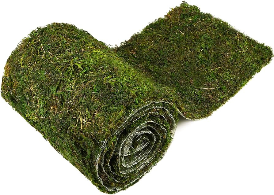 108'' x 12'' Moss Table Runner Dried Moss Sheet Roll for Crafts Preserved Moss Mat for Table Deco... | Amazon (US)