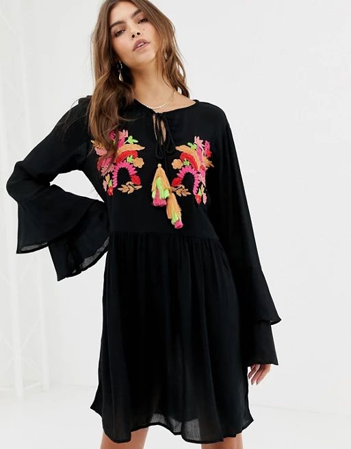 Glamorous embroidered smock dress | ASOS US
