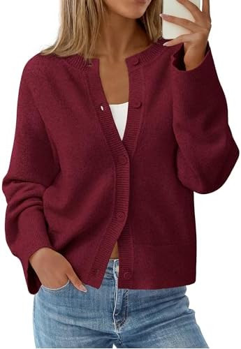 KIRUNDO Cardigan Sweaters for Women Fall Trendy Long Sleeve Chunky Knit Button Up Oversized Winte... | Amazon (US)